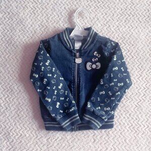 Hello Kitty Sanrio Blue Jean Denim Applique JacketSize 3T
